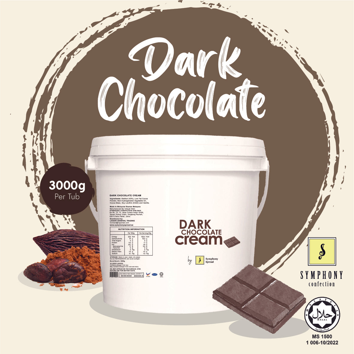 Dark Chocolate Cream 3 Kg