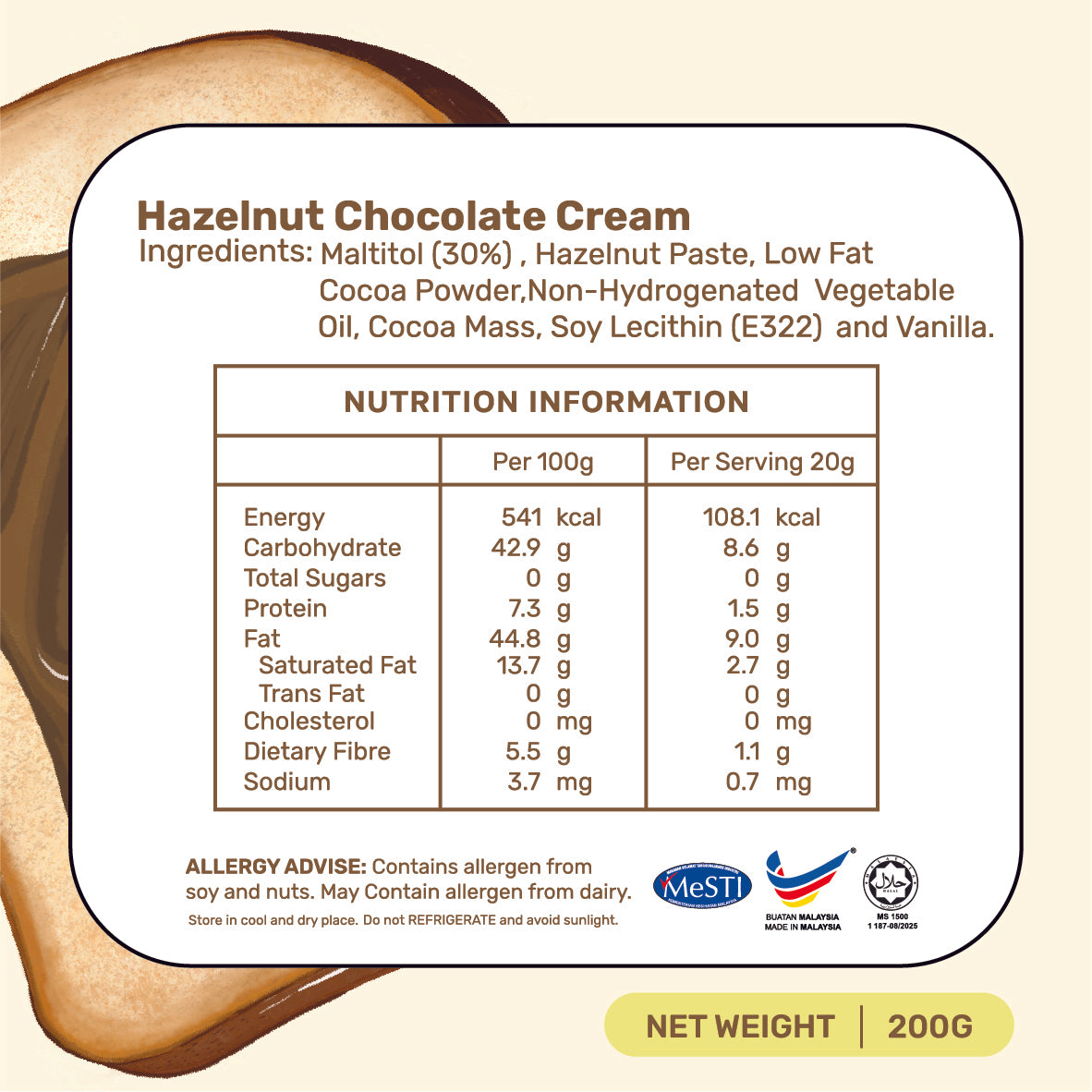 Hazelnut Chocolate Cream